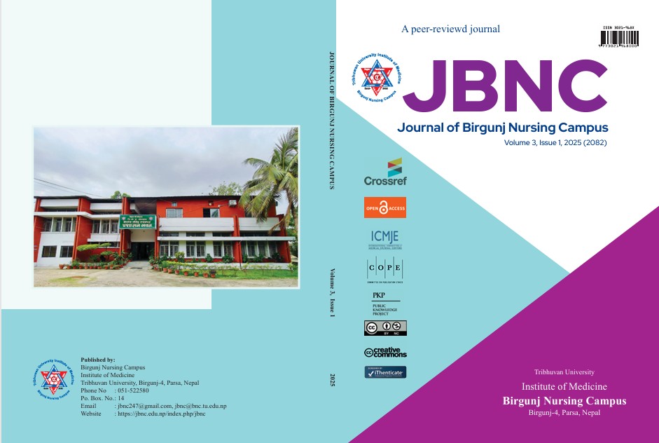 					View Vol. 3 No. 1 (2025): Journal of Birgunj Nursing Campus - JBNC
				